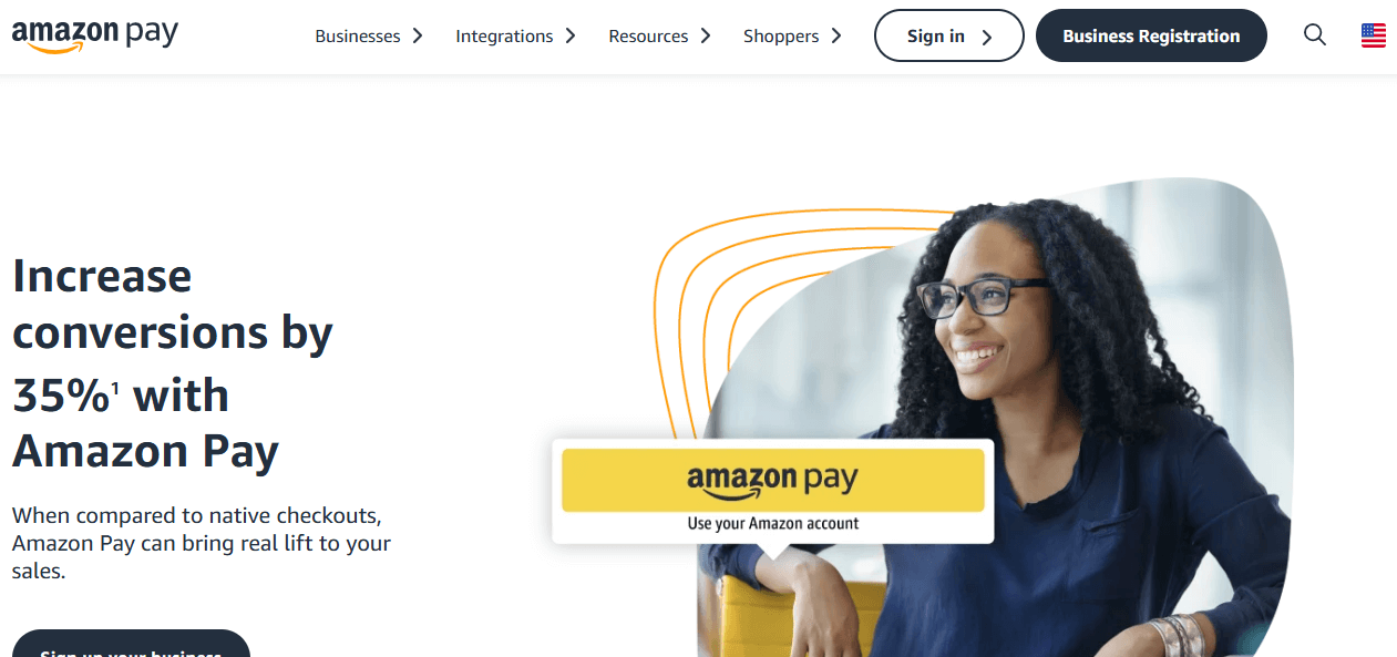 Amazon Pay’s website screenshot.