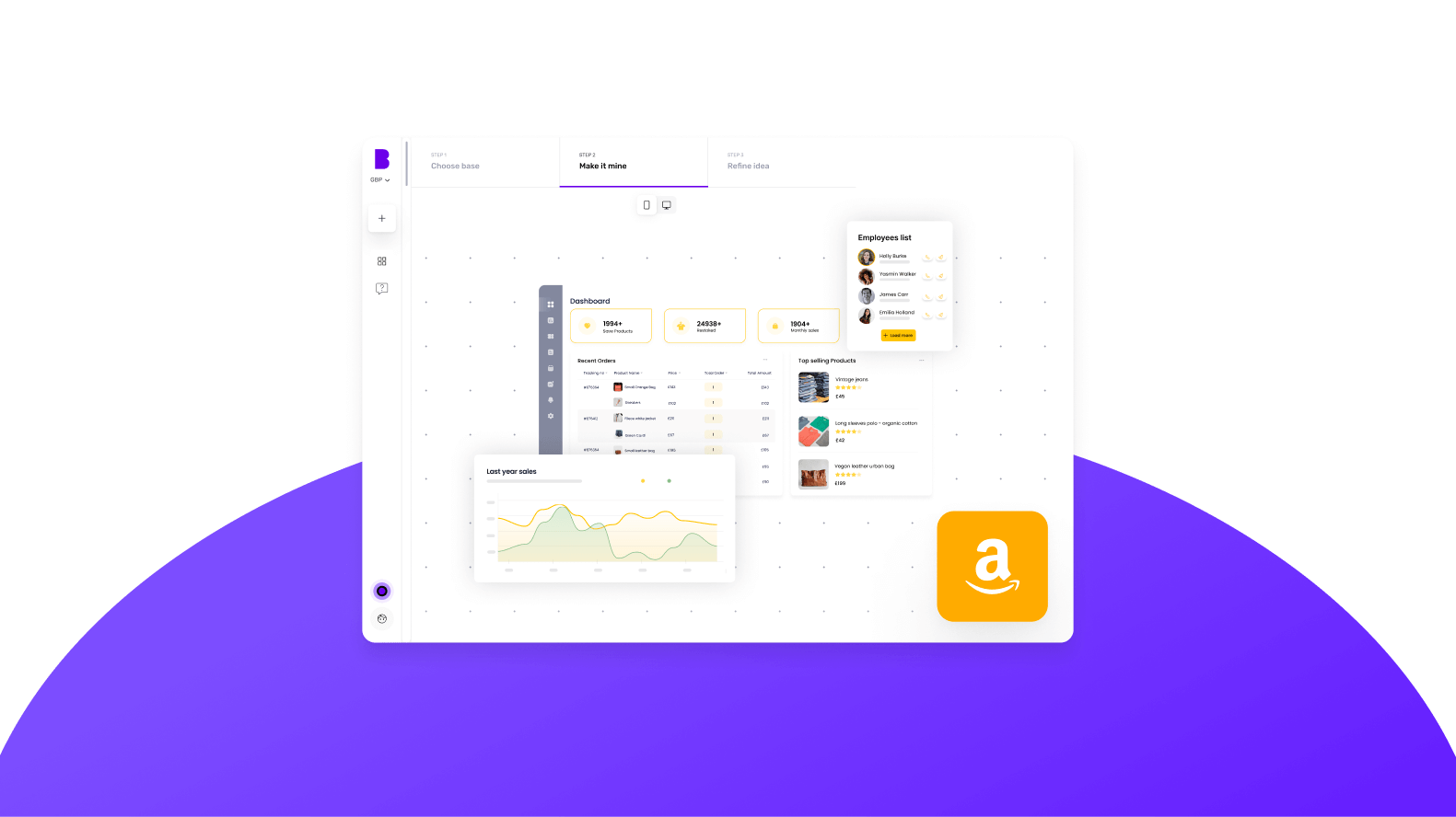 Builder Studio dashboard featuring Marketplace Hub app