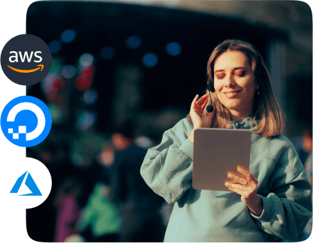 Cloud hosting for event app highlighting AWS, DigitalOcean and Azure