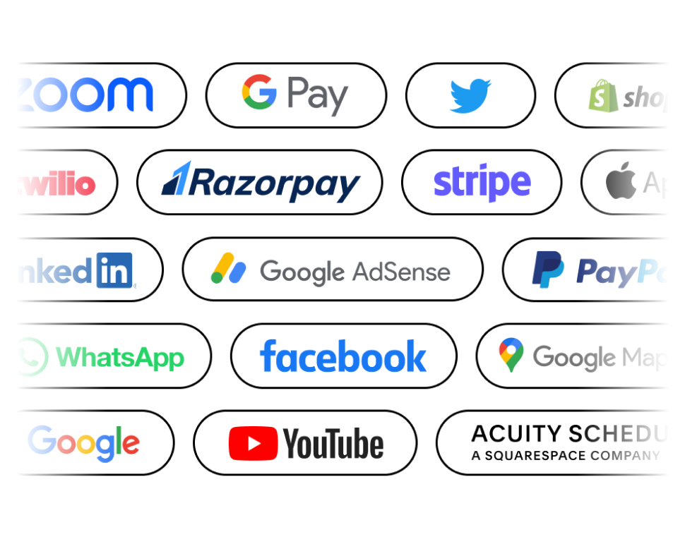 A collage of top technology brand logos