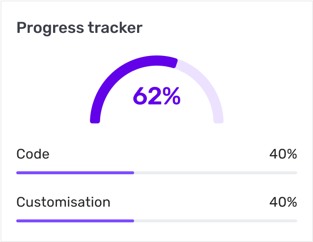 A project progress tracker window