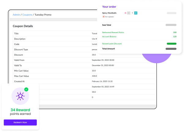 Email customisation dashboard for restaurant