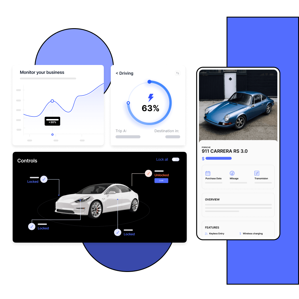 Automotive industry software screen