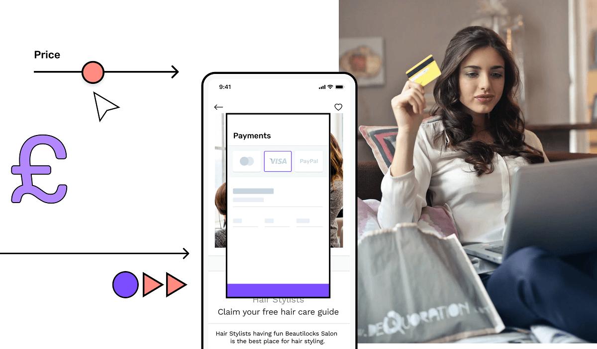 Mobile app payment screen