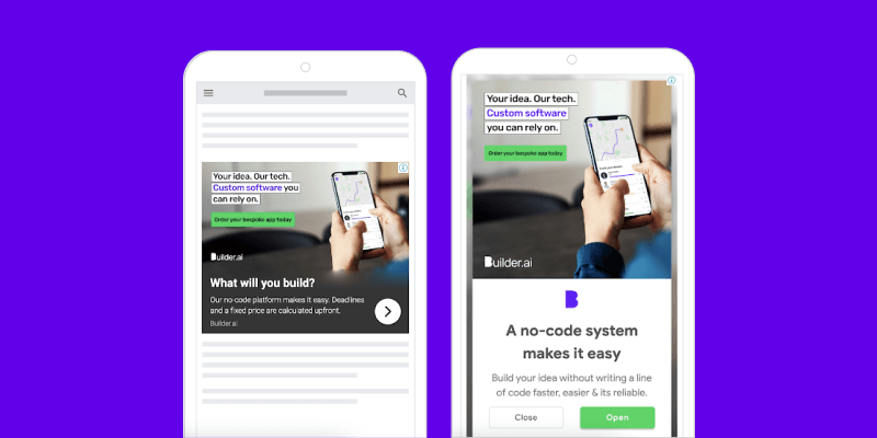 Builder.ai responsive display advertising