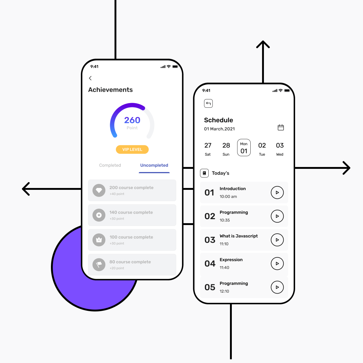 school app with time table